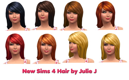 Sims 4 EP01 Bob Shaggy Hair mesh edit by Julie J at Julietoon – Julie J