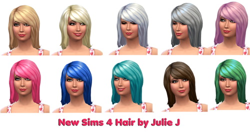 Sims 4 EP01 Bob Shaggy Hair mesh edit by Julie J at Julietoon – Julie J