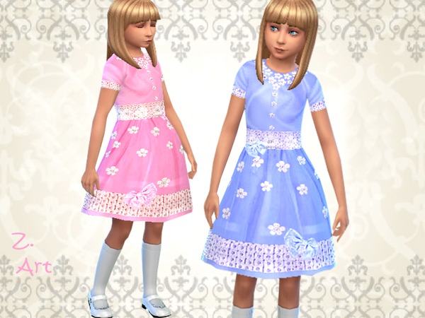 Sims 4 Baby Colours dress by Zuckerschnute20 at TSR