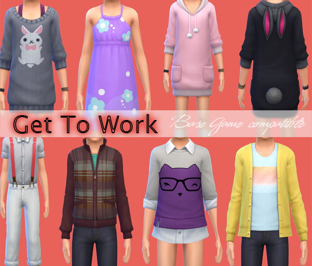 Sims 4 GTW child clothes base game compatible at Jenni Sims