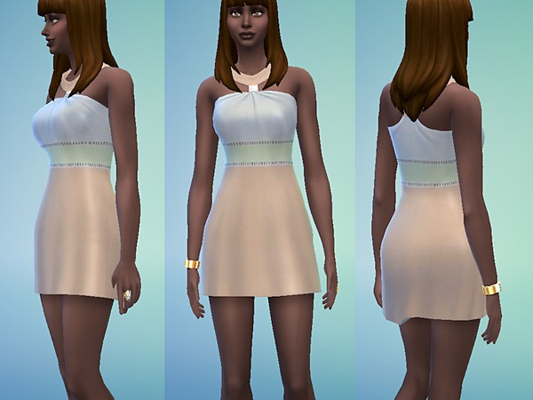 Sims 4 Block Color Dress by misty4m at TSR