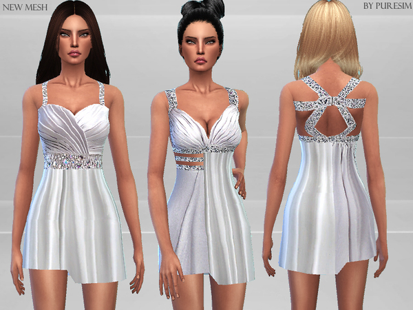 Sims 4 Pure Dress by Puresim at TSR