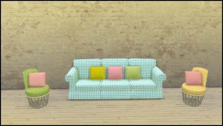 Hipster sofa in 8 Gingham colors at Tacha 75