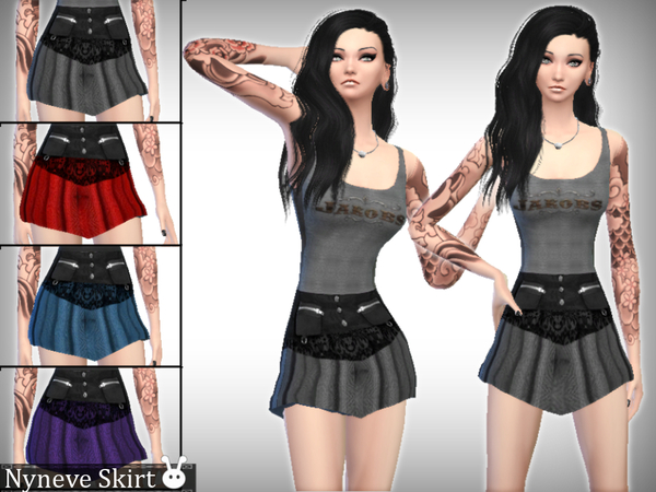 Sims 4 Nyneve Skirt by XxNikkibooxX at TSR