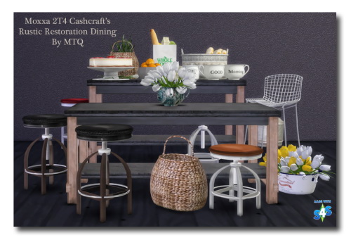 Sims 4 TS2 To TS4 Moxxa’s Cashcraft Rustic Restoration Dining at Msteaqueen