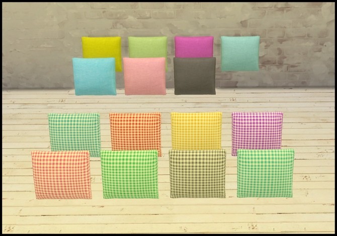 Sims 4 Hipster sofa in 8 Gingham colors at Tacha 75