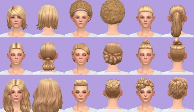 Sims 4 Get to Work hairs base game at Pickypikachu