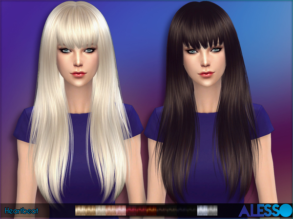 Sims 4 Heartbeat Hair by Alesso at TSR