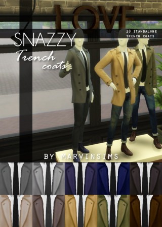Snazzy Trench Coats at Marvin Sims