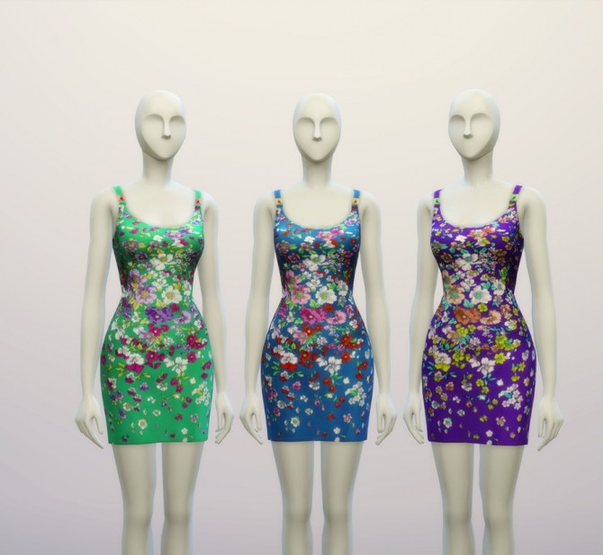 Sims 4 Floral designer dress at Rusty Nail