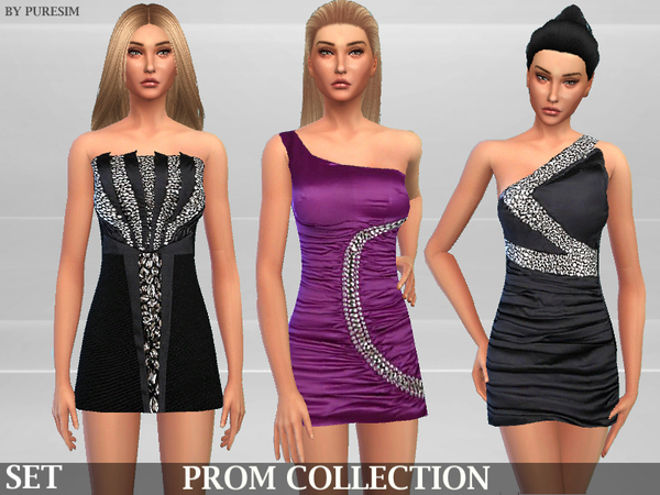 Sims 4 Prom Dresses Set by Puresim at TSR