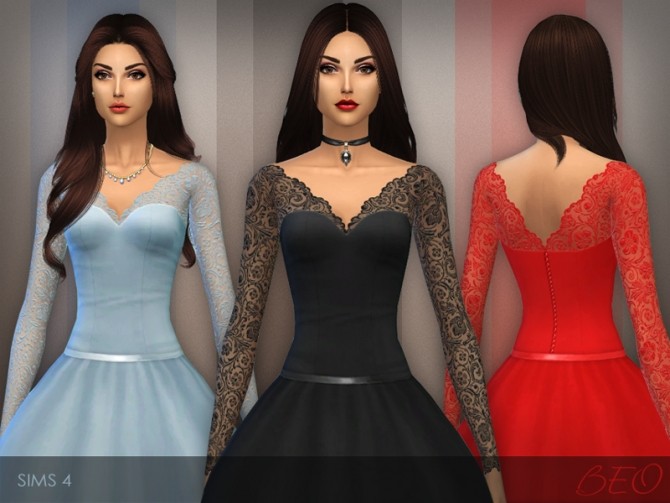 Sims 4 Wedding dress 25 V.2 at BEO Creations