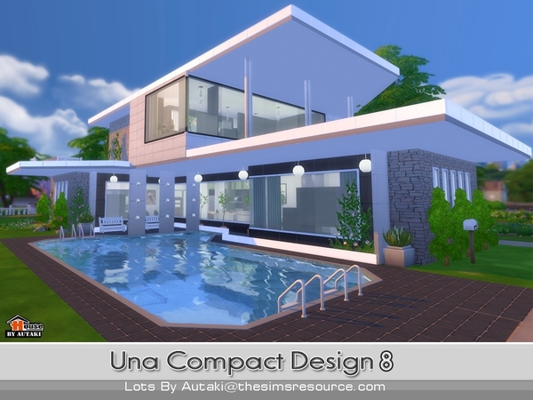 Sims 4 Una Compact Design 8 house by Autaki at TSR