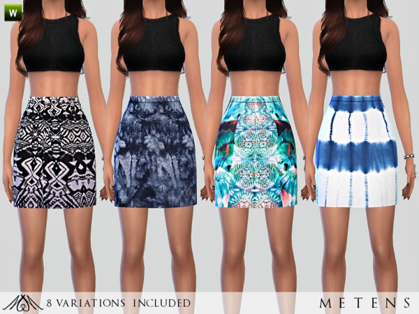 Sims 4 Acqua Skirts by Metens at TSR