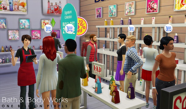Sims 4 Bath & Body Works Shop & Set V2 at One Billion Pixels
