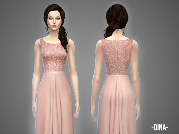 Sims 4 Dina gown by April at TSR