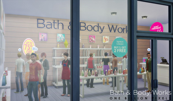 Sims 4 Bath & Body Works Shop & Set V2 at One Billion Pixels