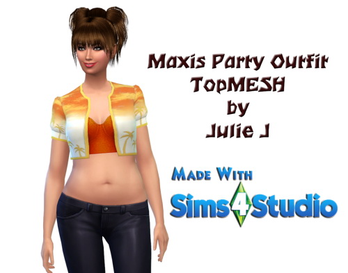 Sims 4 Female Party Top at Julietoon – Julie J