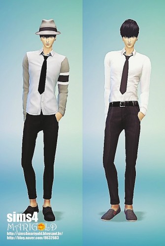 Male necktie tight version at Marigold » Sims 4 Updates