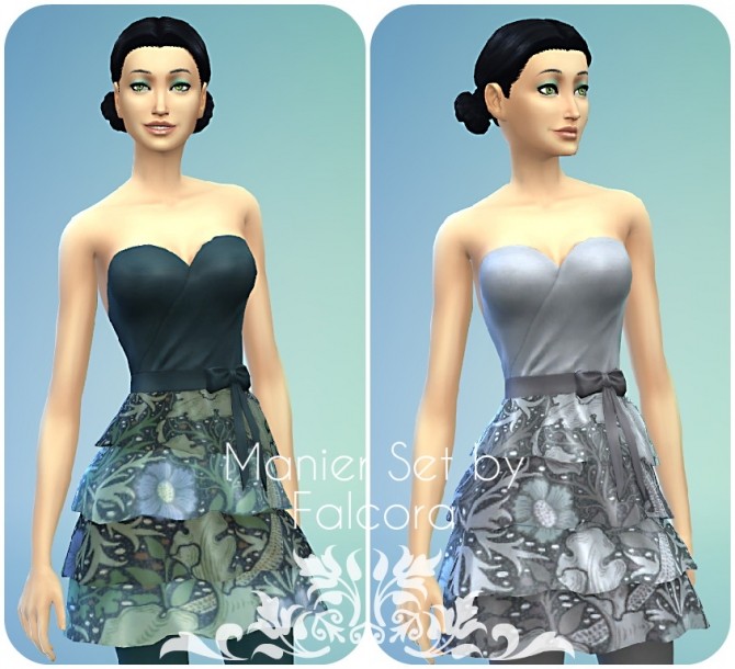 Sims 4 Manier Set 10x F dresses at Petka Falcora