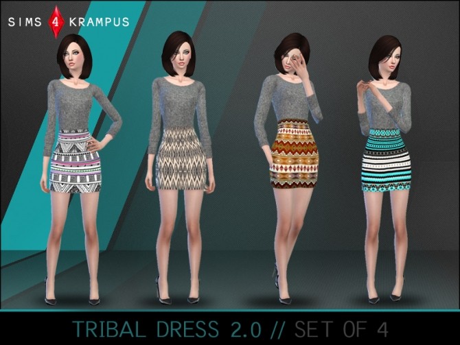 Sims 4 Tribal dress 2.0 at Sims 4 Krampus
