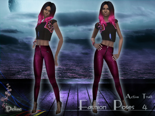 Sims 4 4 fashion poses at Delis’sims