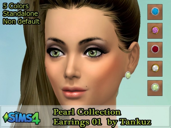 Sims 4 Pearl Collection Earrings 01 Ver. 02 at Tankuz Sims4