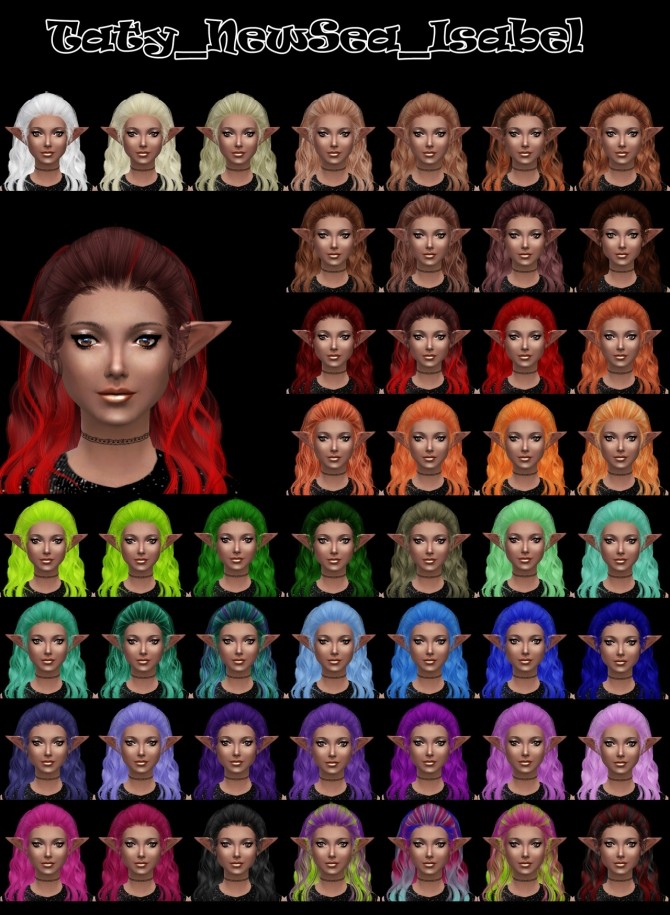 Sims 4 Newseas Isabel hair retexture at Taty – Eámanë Palantír