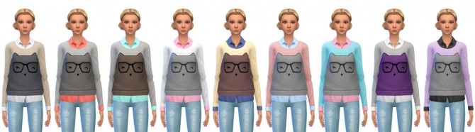 Sims 4 Kitty sweaters at Nyloa