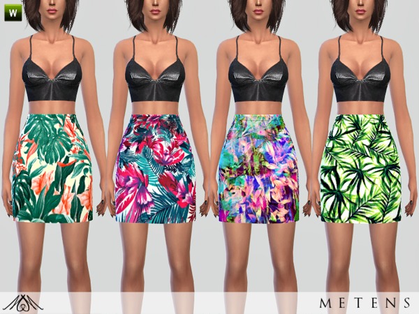 Sims 4 Summer Breeze Skirts by Metens at TSR