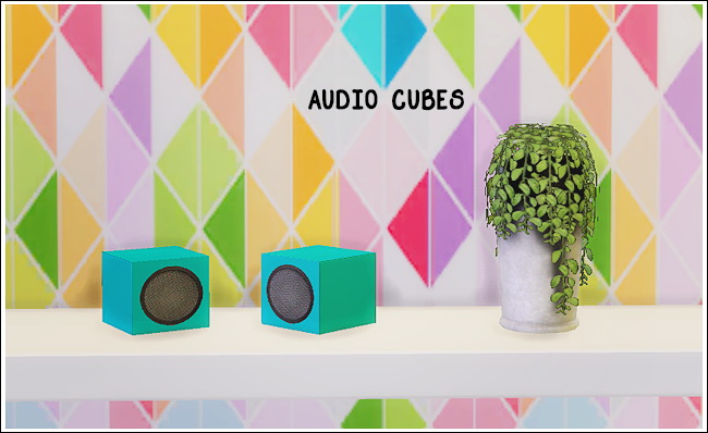 Sims 4 Audio cubes (working stereo) at Lina Cherie