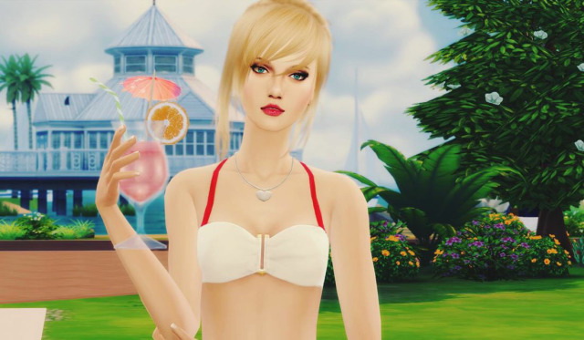 Sims 4 Beach Cocktail Pose by Dreacia at My Fabulous Sims