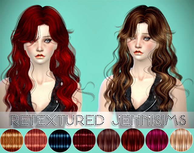 Sims 4 Newseas Capriccio and Guess Hair retextured at Jenni Sims