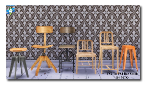 Sims 4 TS2 To TS4 Bar Stools at Msteaqueen