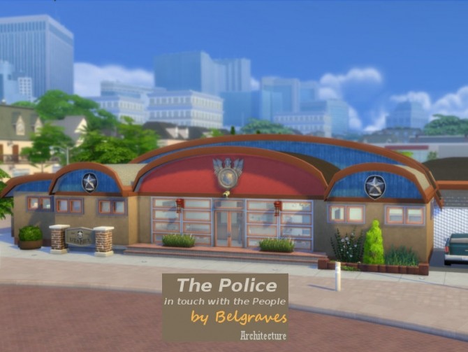 Sims 4 Police Station at Leander Belgraves