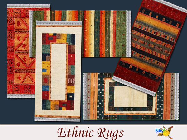 Sims 4 Ethnic Rugs by Evi at TSR