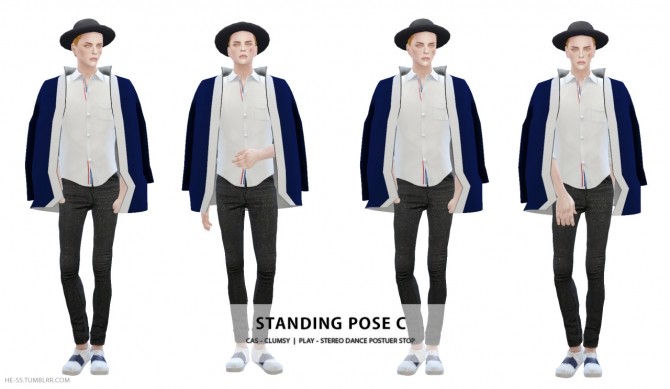 Sims 4 STANDING POSE C, CL CAS&PLAY at HESS