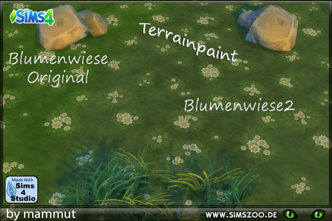 Sims 4 Blumenwiese 2 terrains by mammut at Blacky’s Sims Zoo