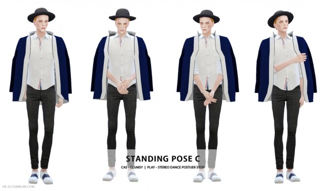 Sims 4 STANDING POSE C, CL CAS&PLAY at HESS