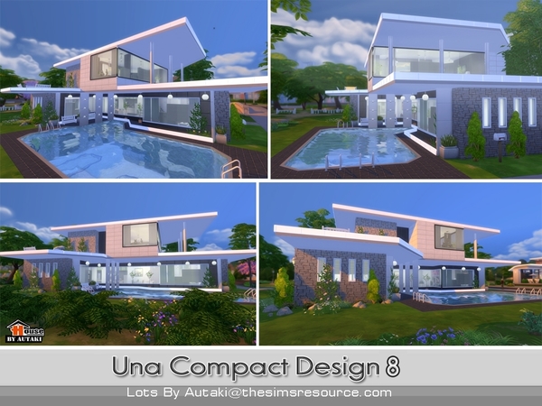 Sims 4 Una Compact Design 8 house by Autaki at TSR