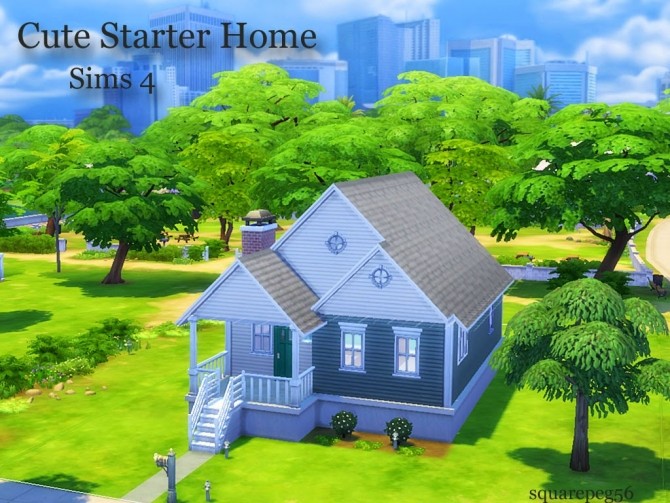 Sims 4 Cute Starter Home by squarepeg56 at Sims and Just Stuff