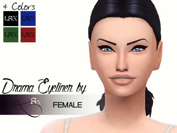 Sims 4 Drama eyeliner by LSX at TSR