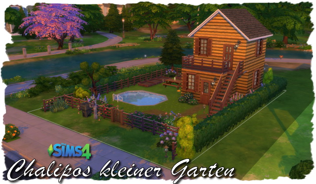 Sims 4 House with small garden by Chalipo at All 4 Sims