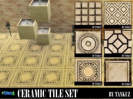 Ceramic tile set at Tankuz Sims4