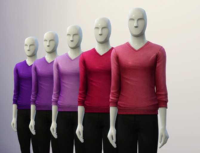Sims 4 V neck t shirt (30 colors) at Rusty Nail