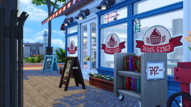 Sims 4 Brumfield’s Bakery lot for Magnolia Promenade at Jenba Sims