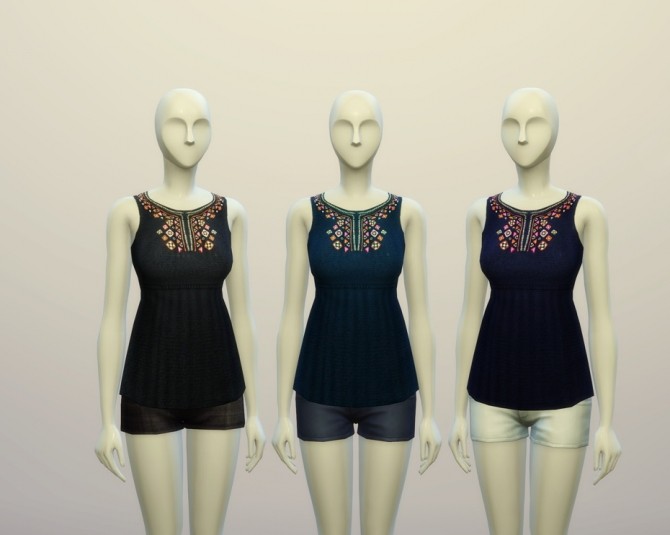 Sims 4 Camisole 6 colors at Rusty Nail