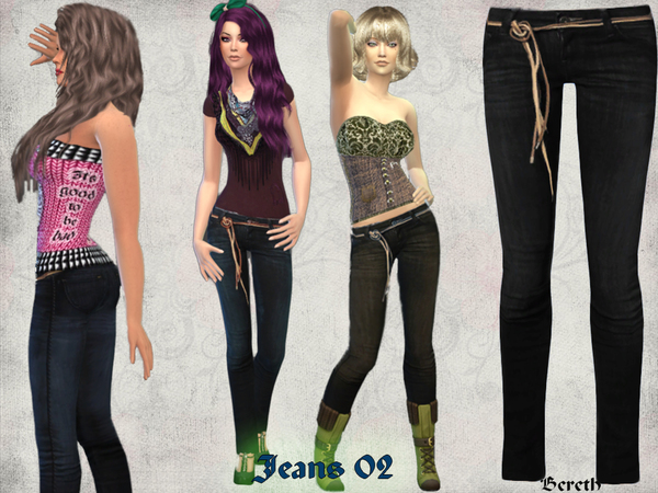 Sims 4 Jeans 02 by Bereth at TSR