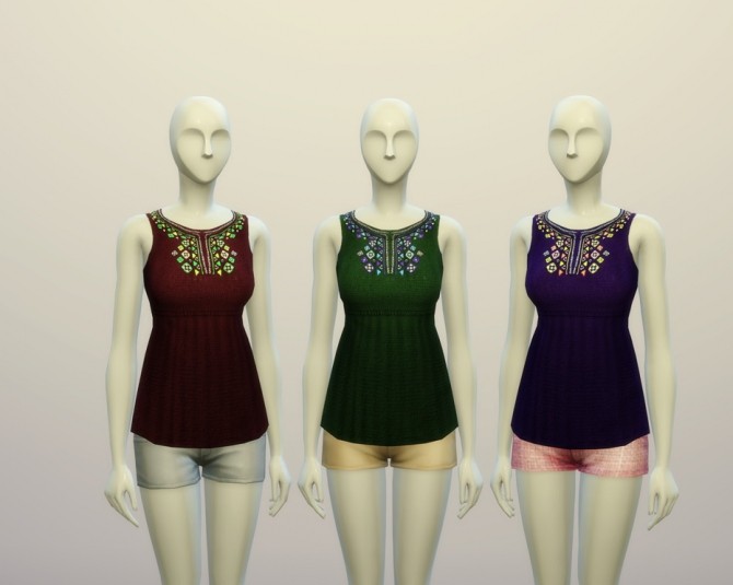 Sims 4 Camisole 6 colors at Rusty Nail