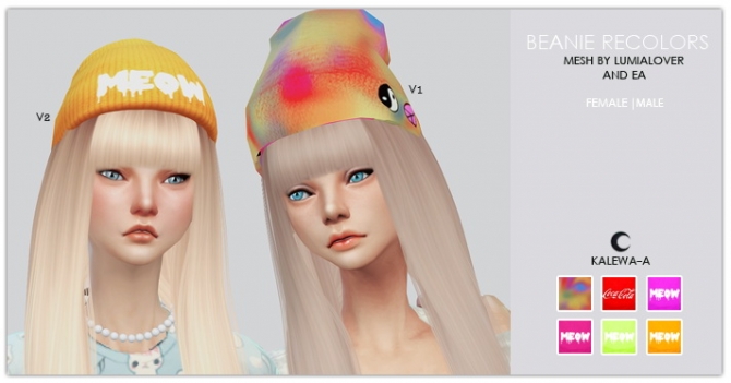 Beanie Recolors at Kalewa-a » Sims 4 Updates